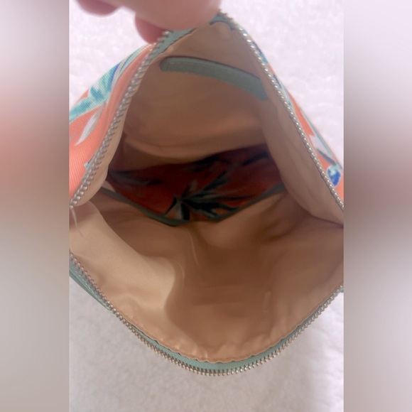 Rachel Pally Pink and Teal reversible Clutch 10x6.5 NWOT - Picture 5 of 6